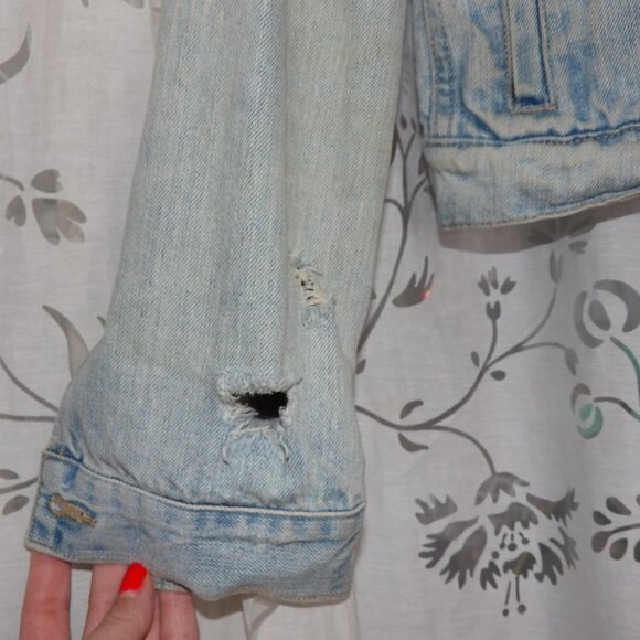 Distressed Denim Jacket - Picture 6 of 7